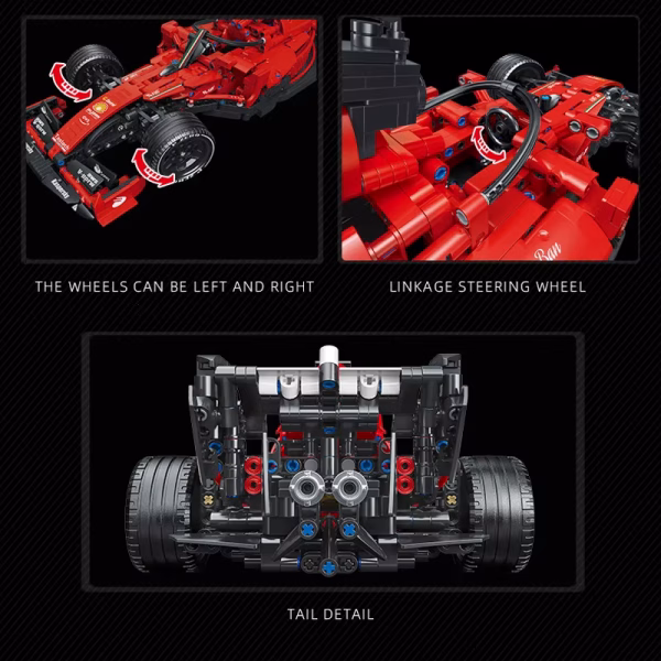 Ferrari SF90 Carro F1 em Lego - 1200pcs - Imagem 5